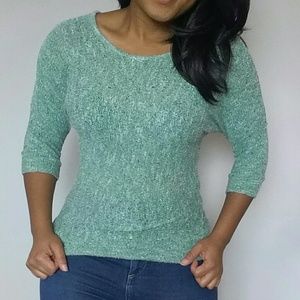 Urban Outfitters Green Textured Shirt